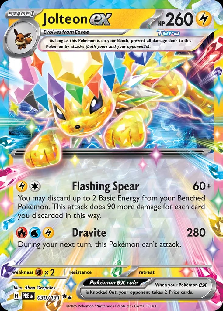 Jolteon ex — Prismatic Evolutions 30 Pokémon card