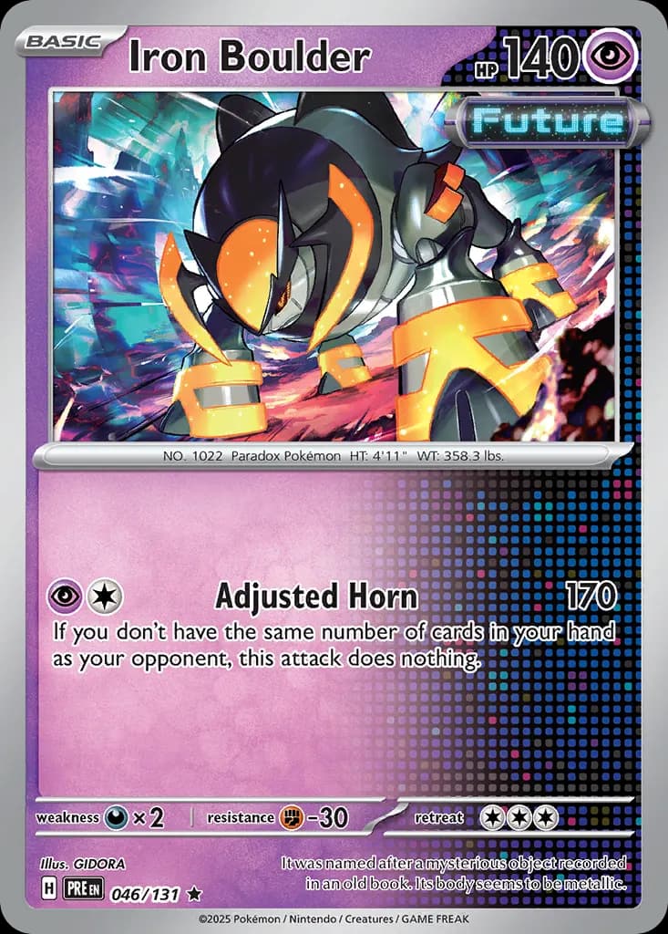 Iron Boulder — Prismatic Evolutions 46 Pokémon card