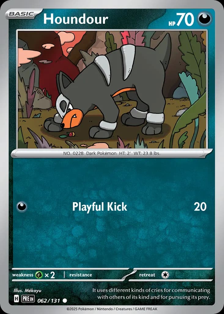 Houndour — Prismatic Evolutions 62 Pokémon card