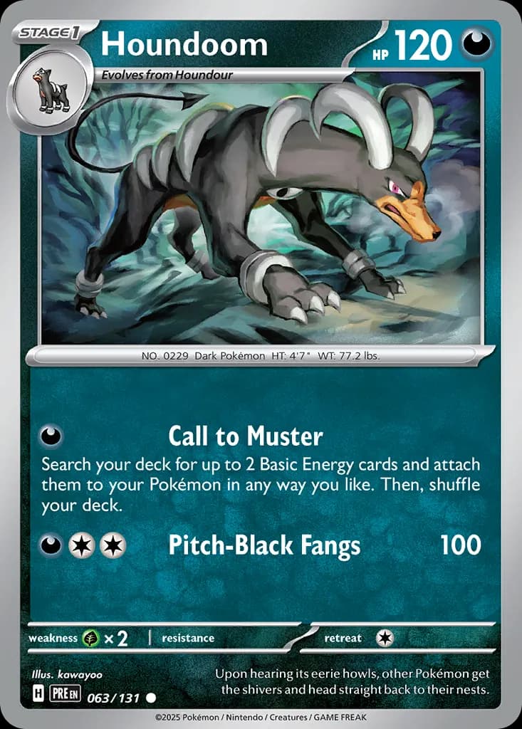 Houndoom — Prismatic Evolutions 63 Pokémon card