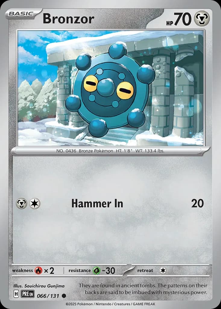 Bronzor — Prismatic Evolutions 66 Pokémon card
