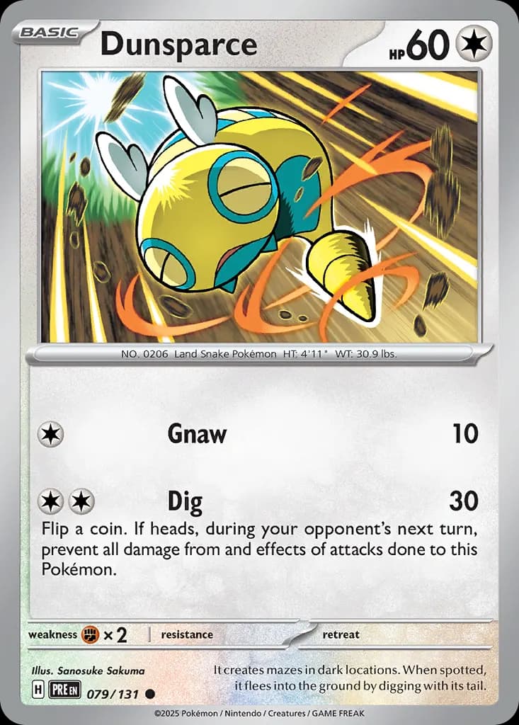 Dunsparce — Prismatic Evolutions 79 Pokémon card