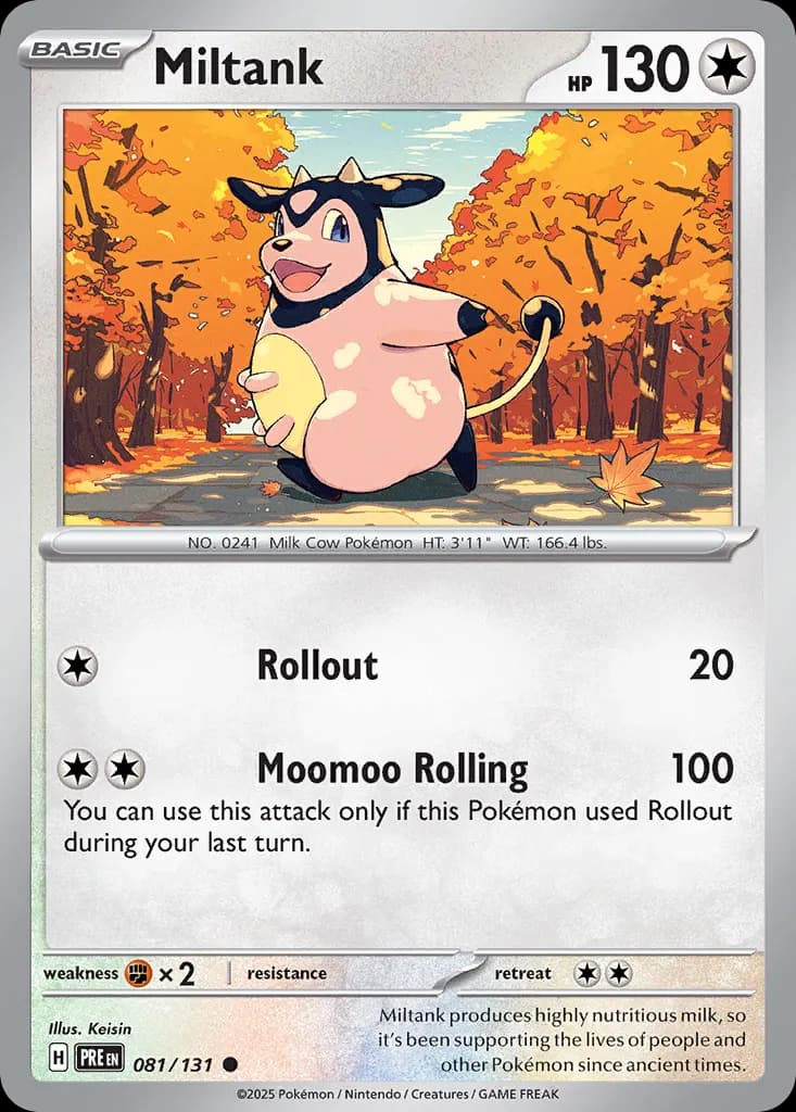 Miltank — Prismatic Evolutions 81 Pokémon card