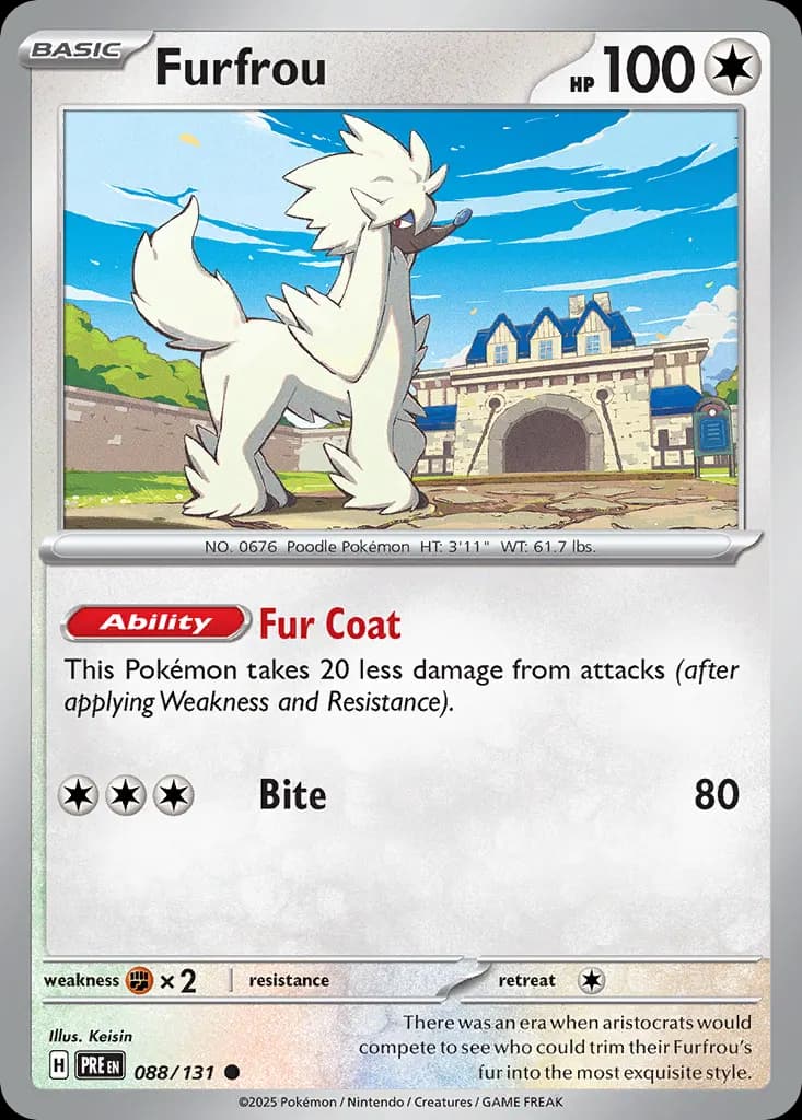Furfrou — Prismatic Evolutions 88 Pokémon card