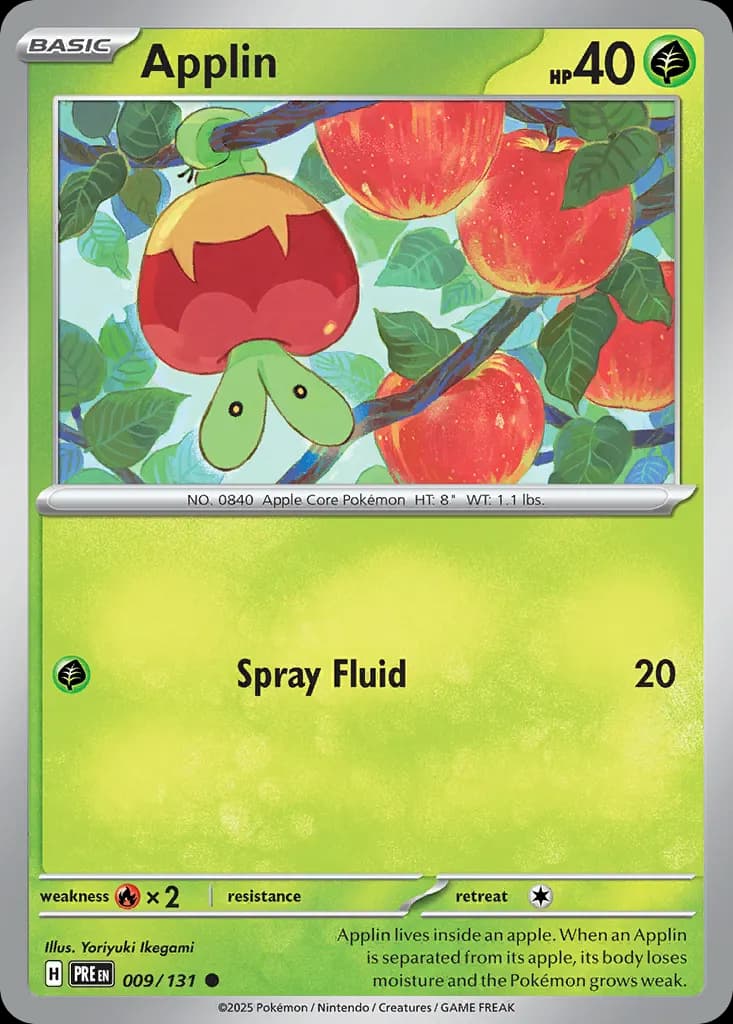 Applin — Prismatic Evolutions 9 Pokémon card