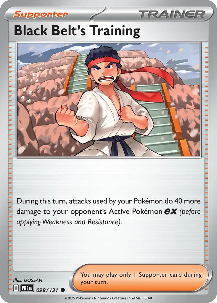 Black Belt's Training — Prismatic Evolutions 98 Pokémon card
