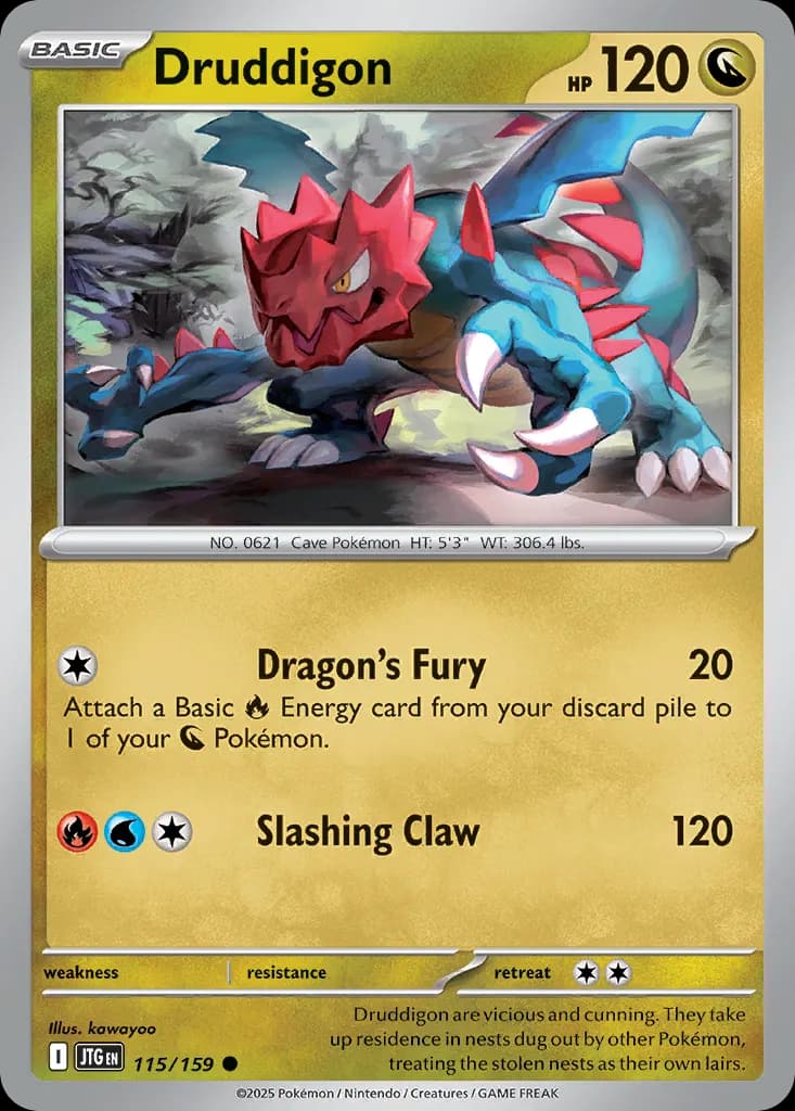 Druddigon — Journey Together 115 Pokémon card