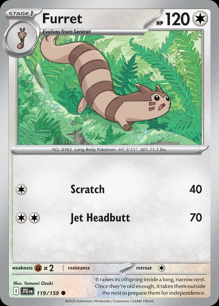 Furret — Journey Together 119 Pokémon card