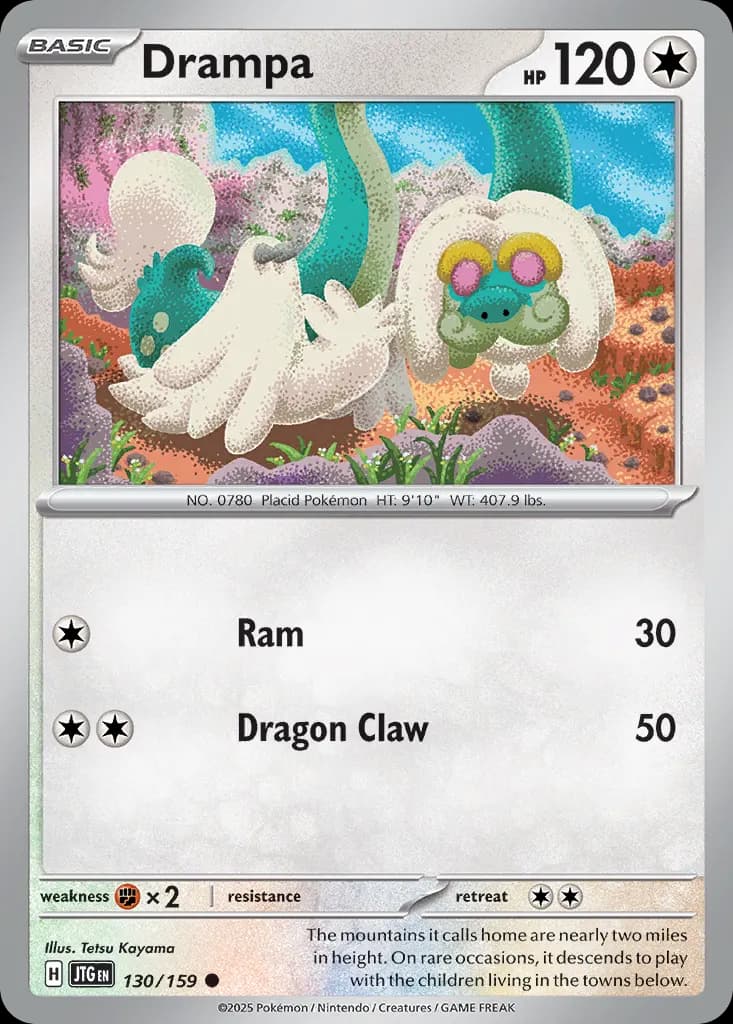 Drampa — Journey Together 130 Pokémon card