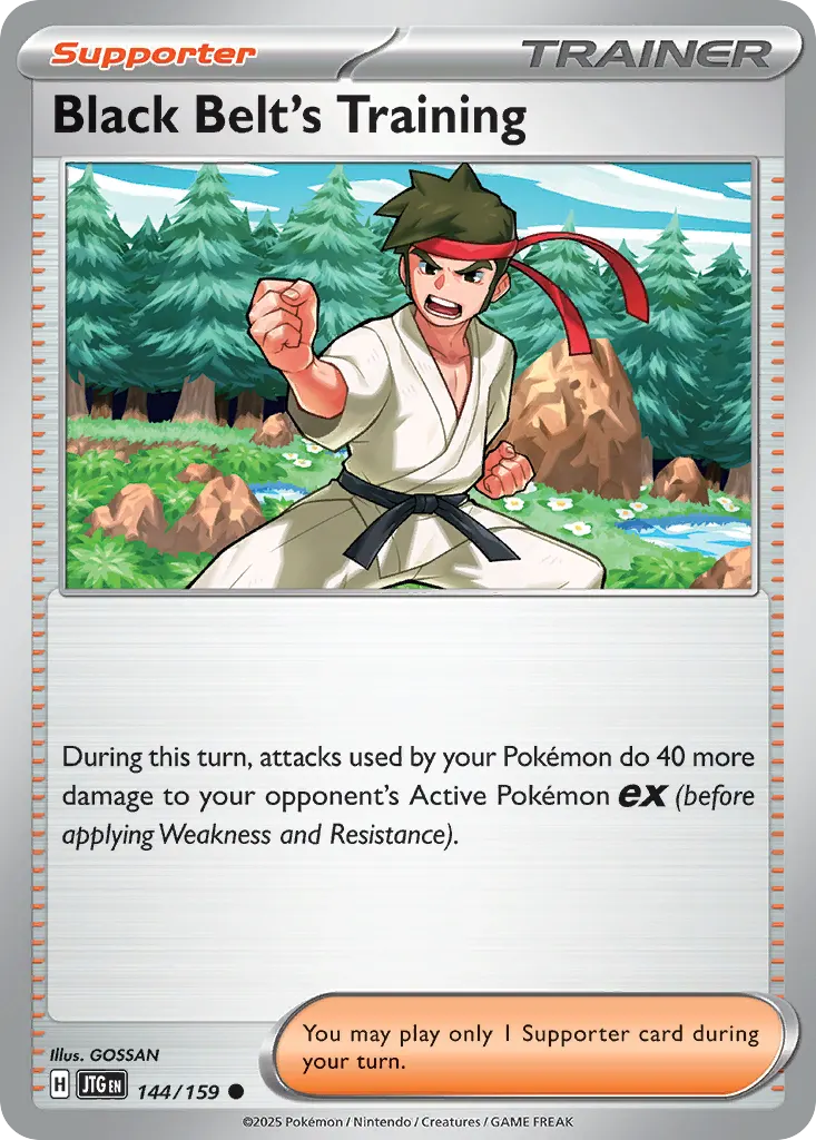 Black Belt's Training — Journey Together 144 Pokémon card
