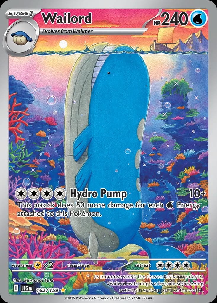 Wailord — Journey Together 162 Pokémon card