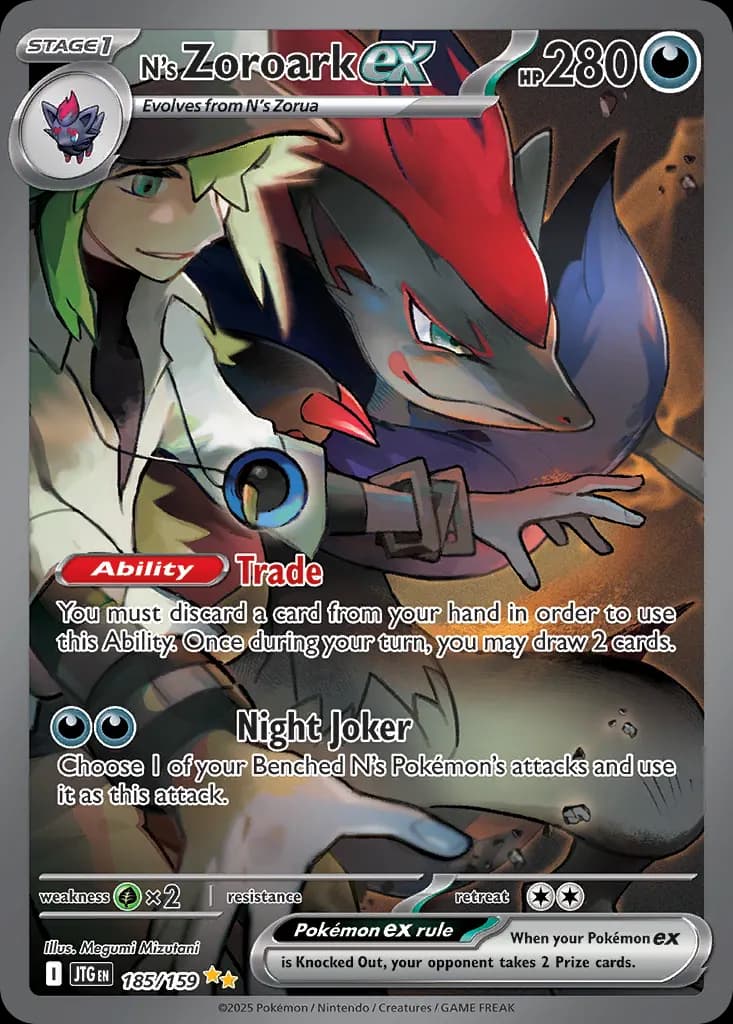 N's Zoroark ex — Journey Together 185 Pokémon card