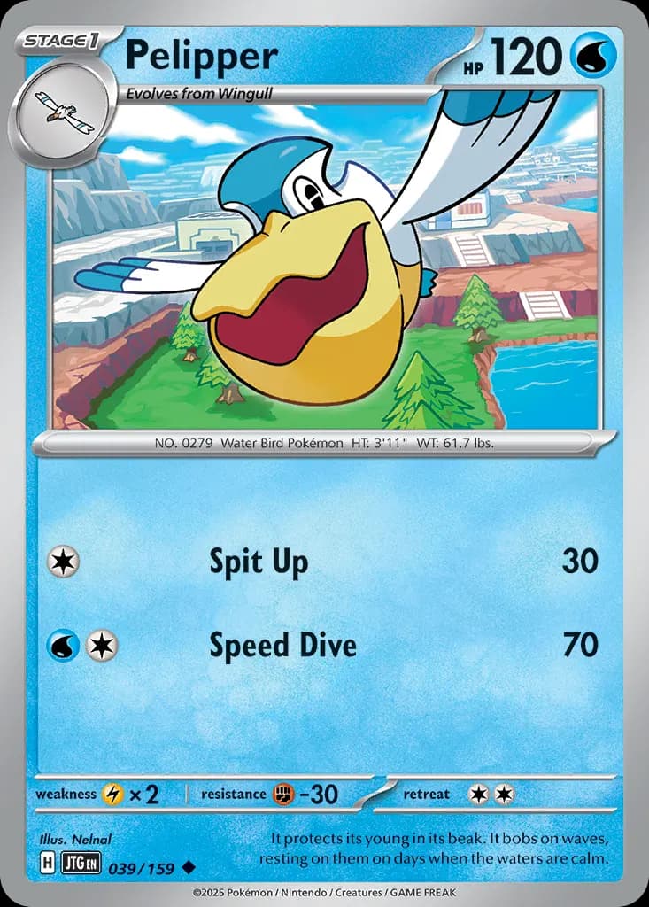 Pelipper — Journey Together 39 Pokémon card