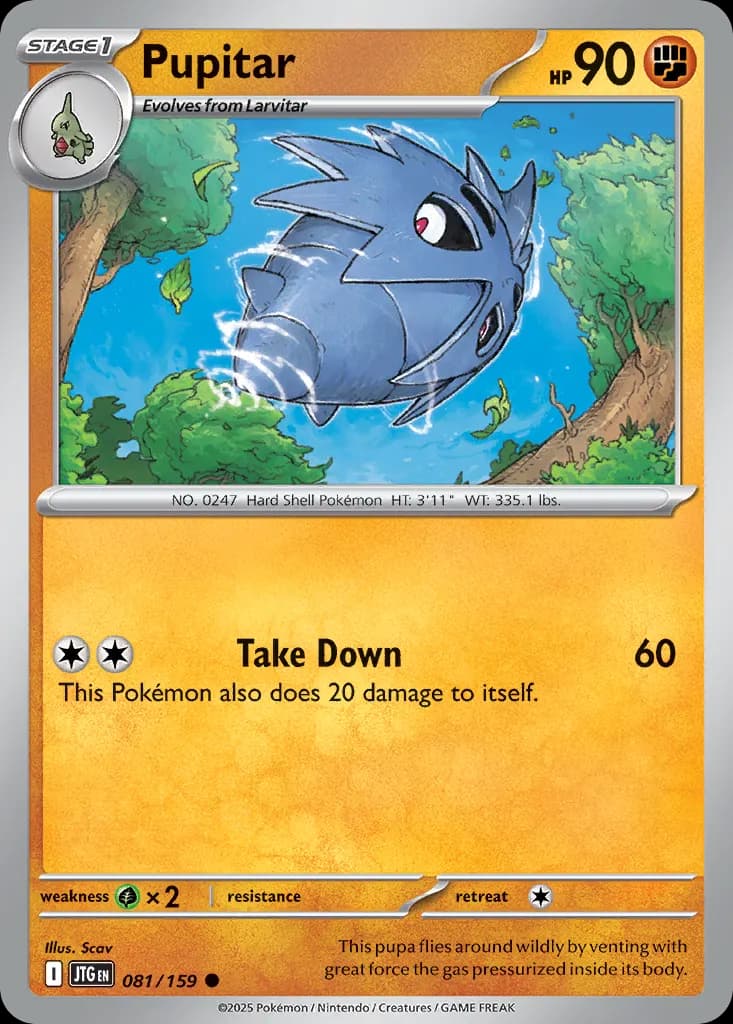 Pupitar — Journey Together 81 Pokémon card