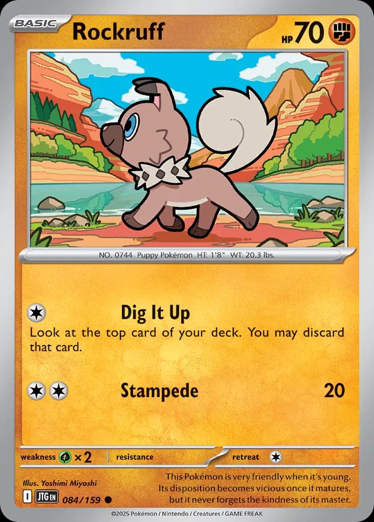 Rockruff — Journey Together 84 Pokémon card