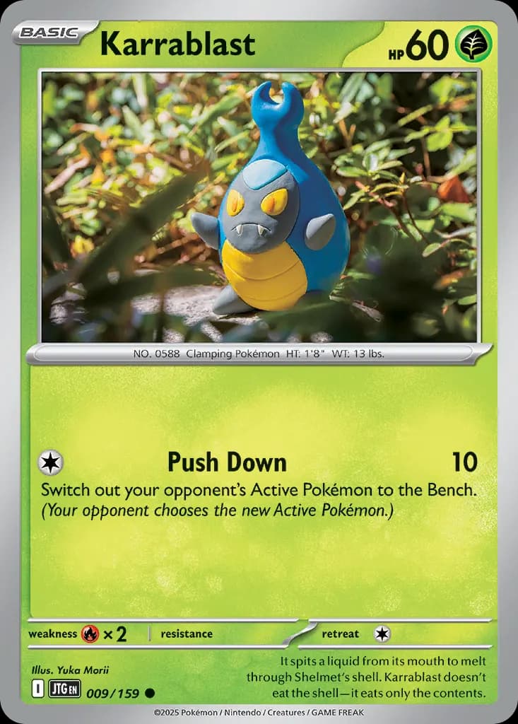 Karrablast — Journey Together 9 Pokémon card