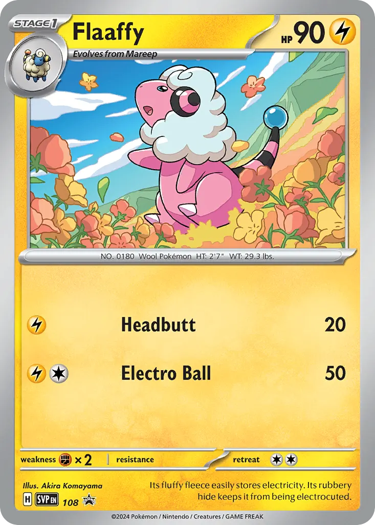 Flaaffy — Scarlet & Violet Black Star Promos 108 Pokémon card