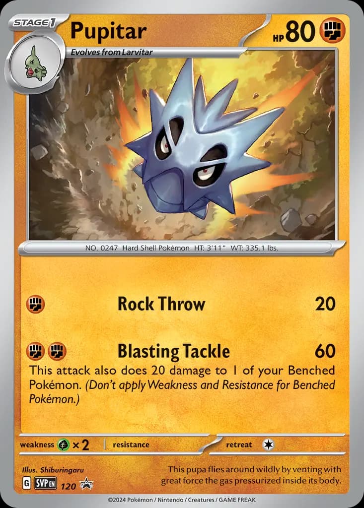 Pupitar — Scarlet & Violet Black Star Promos 120 Pokémon card