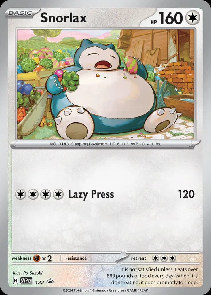 Snorlax — Scarlet & Violet Black Star Promos 122 Pokémon card
