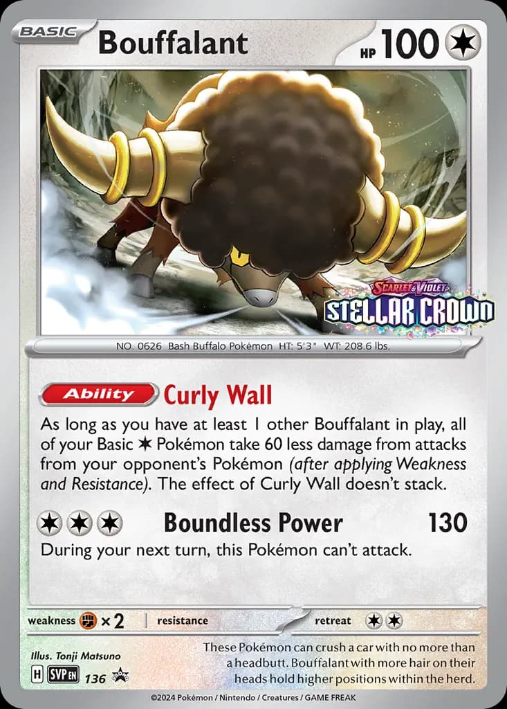 Bouffalant — Scarlet & Violet Black Star Promos 136 Pokémon card
