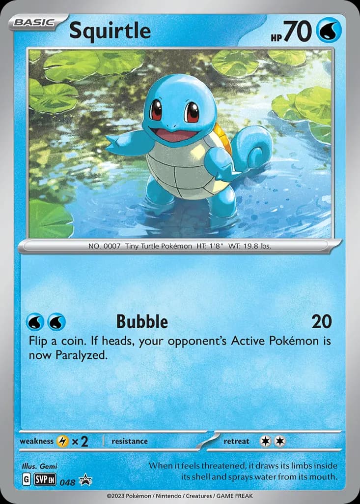 Squirtle — Scarlet & Violet Black Star Promos 48 Pokémon card