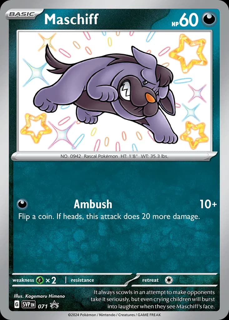 Maschiff — Scarlet & Violet Black Star Promos 71 Pokémon card
