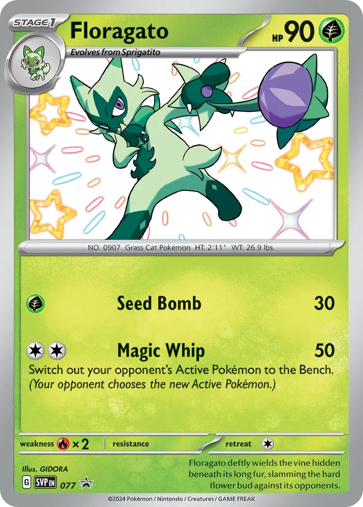 Floragato — Scarlet & Violet Black Star Promos 77 Pokémon card
