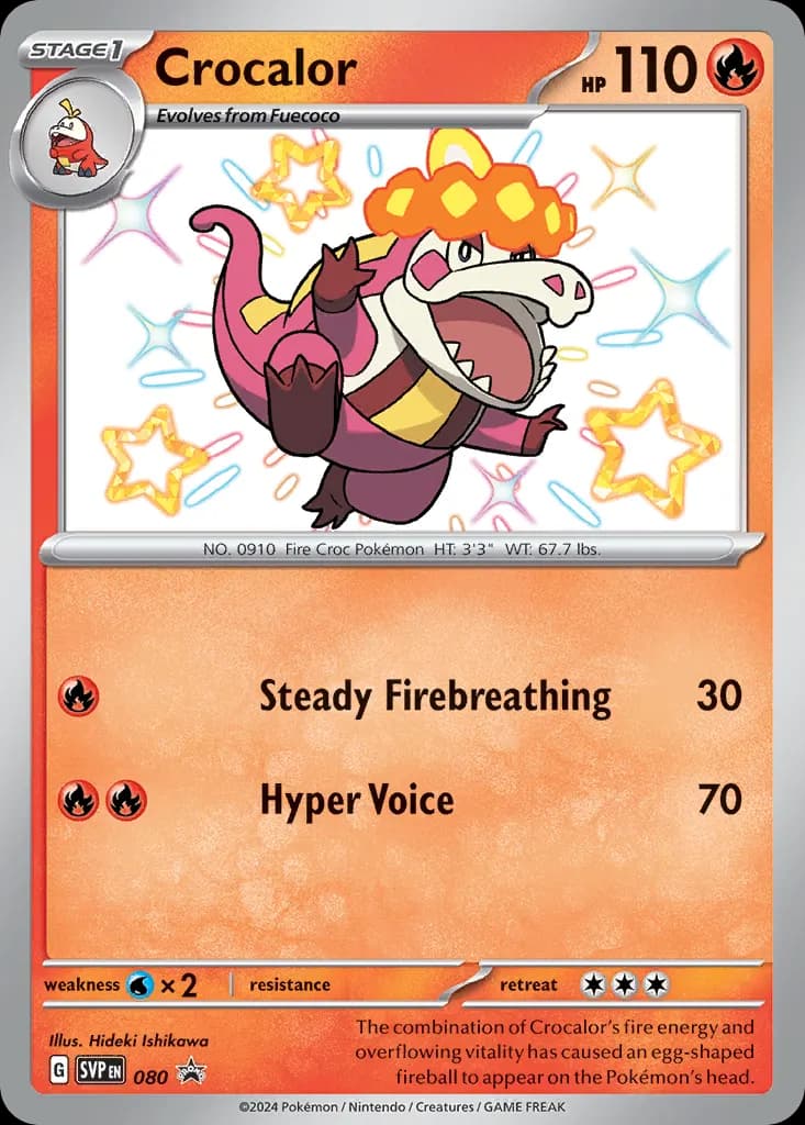 Crocalor — Scarlet & Violet Black Star Promos 80 Pokémon card