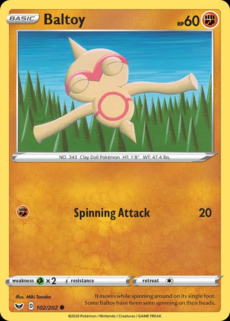 Baltoy — Sword & Shield 102 Pokémon card