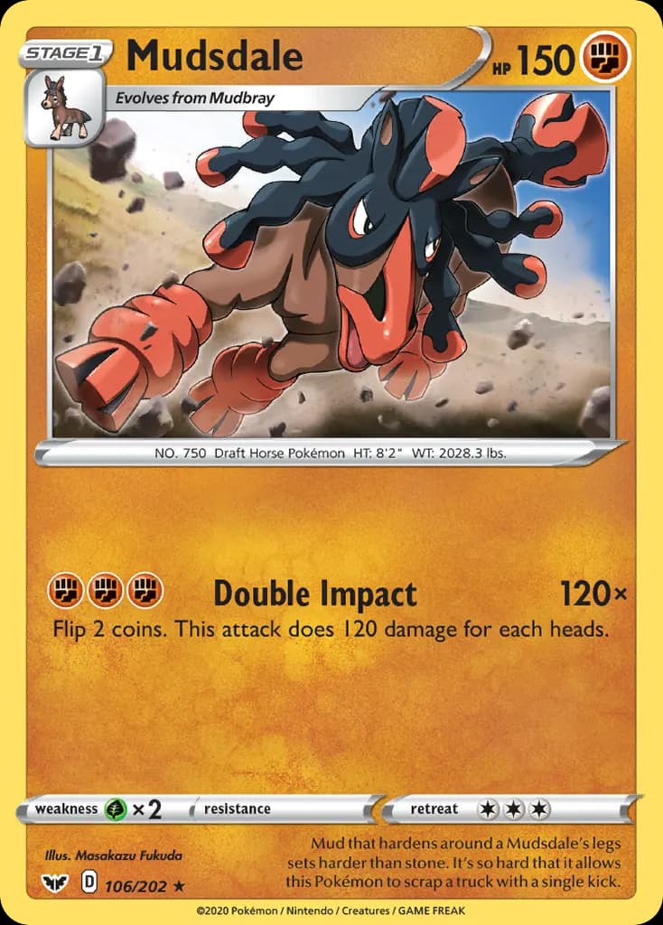 Mudsdale — Sword & Shield 106 Pokémon card