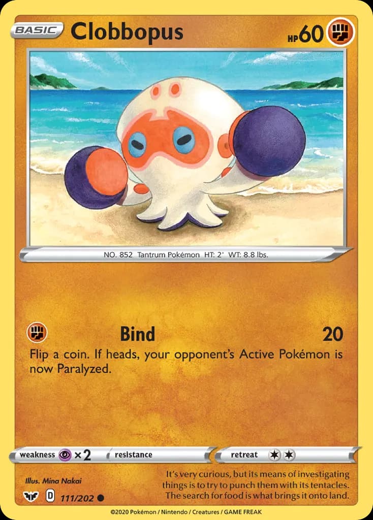 Clobbopus — Sword & Shield 111 Pokémon card