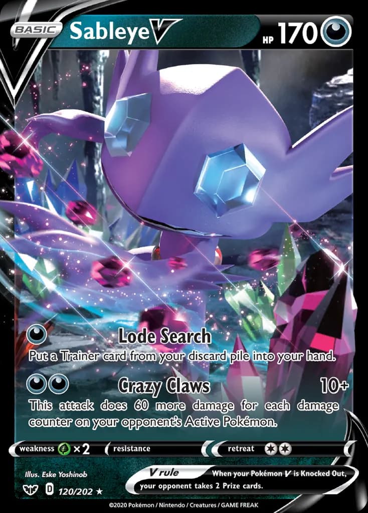 Sableye V — Sword & Shield 120 Pokémon card