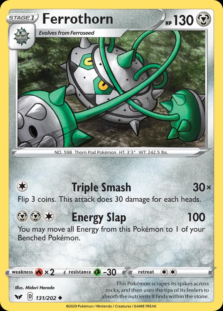 Ferrothorn — Sword & Shield 131 Pokémon card