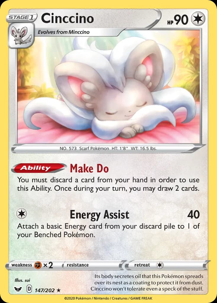 Cinccino — Sword & Shield 147 Pokémon card