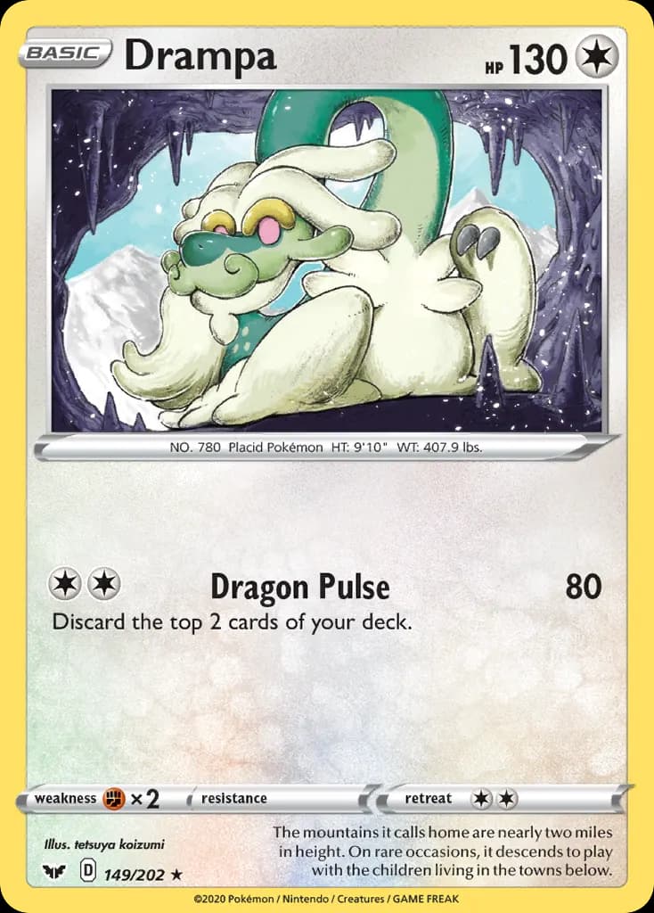 Drampa — Sword & Shield 149 Pokémon card