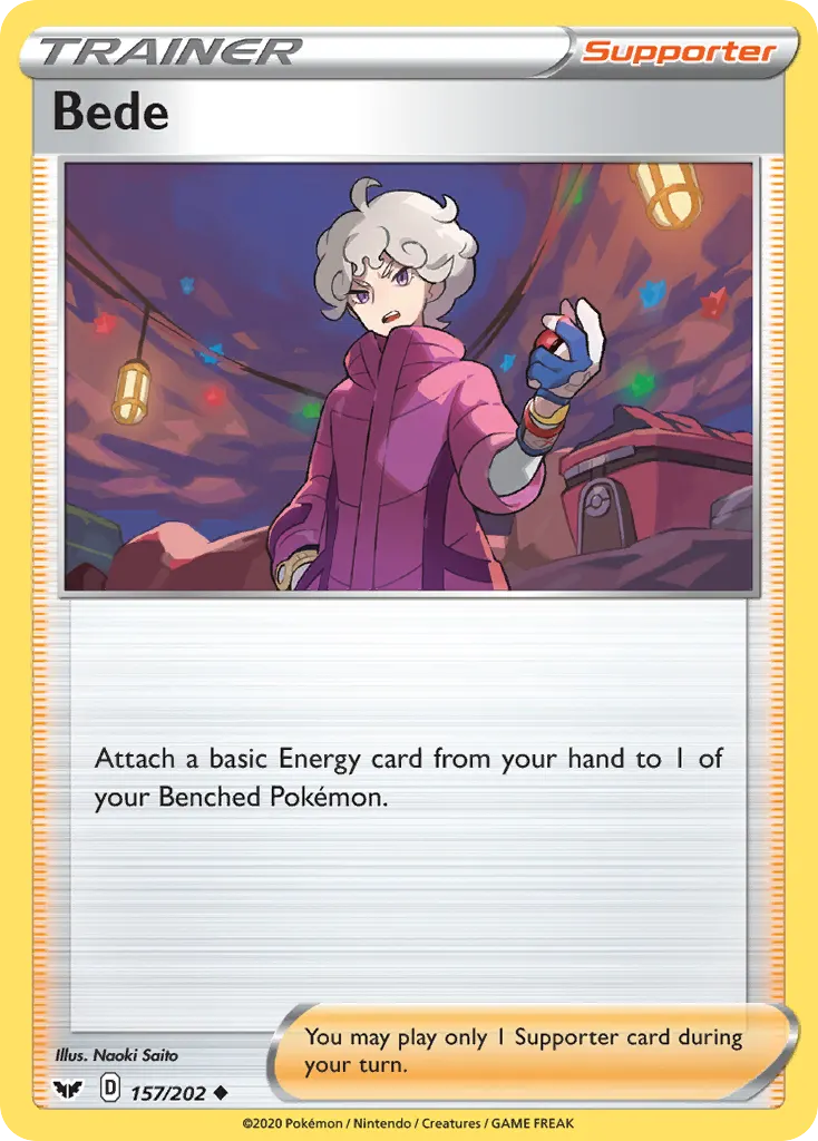 Bede — Sword & Shield 157 Pokémon card