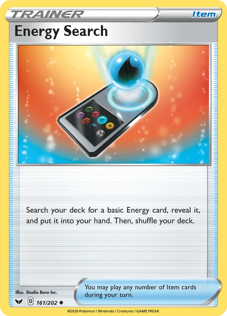 Energy Search — Sword & Shield 161 Pokémon card