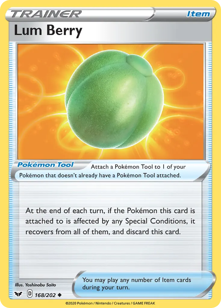Lum Berry — Sword & Shield 168 Pokémon card