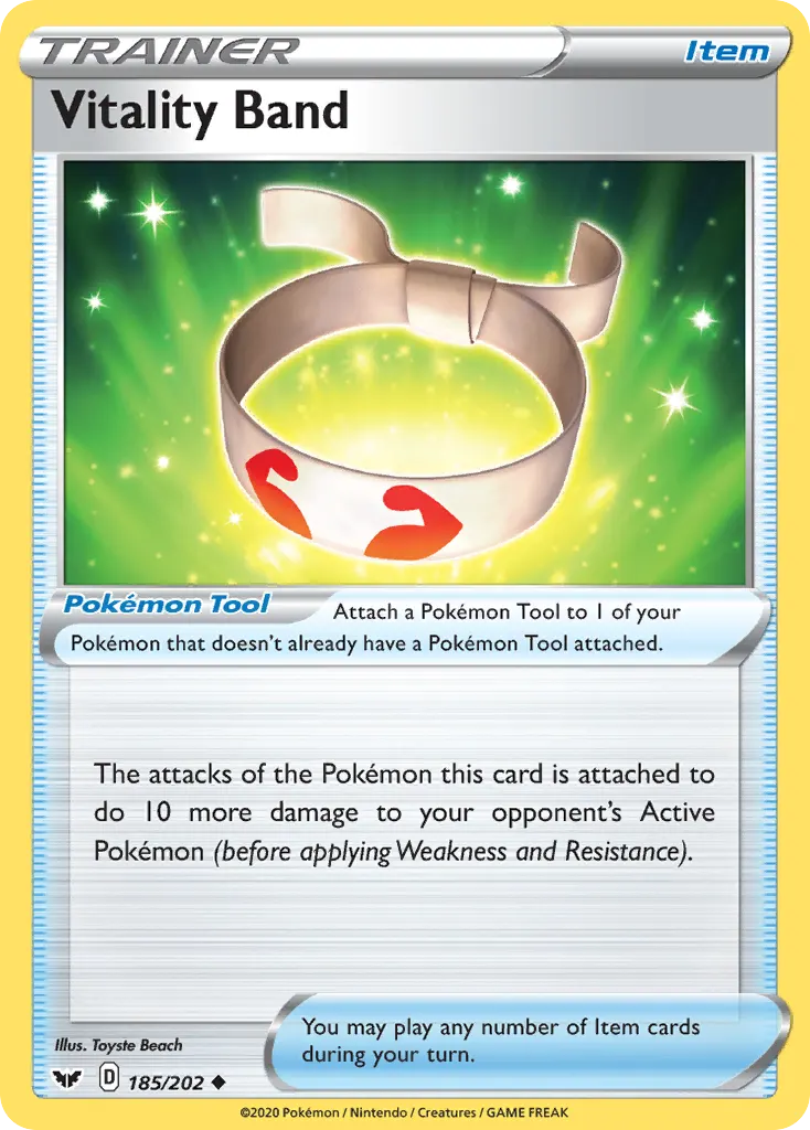 Vitality Band — Sword & Shield 185 Pokémon card