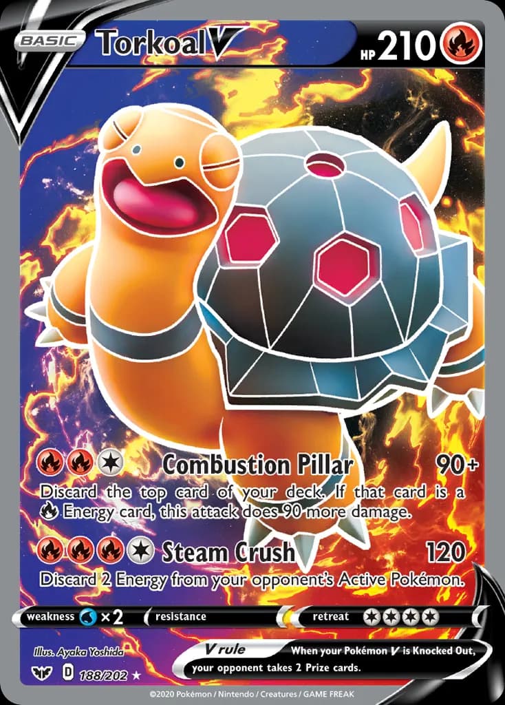 Torkoal V — Sword & Shield 188 Pokémon card
