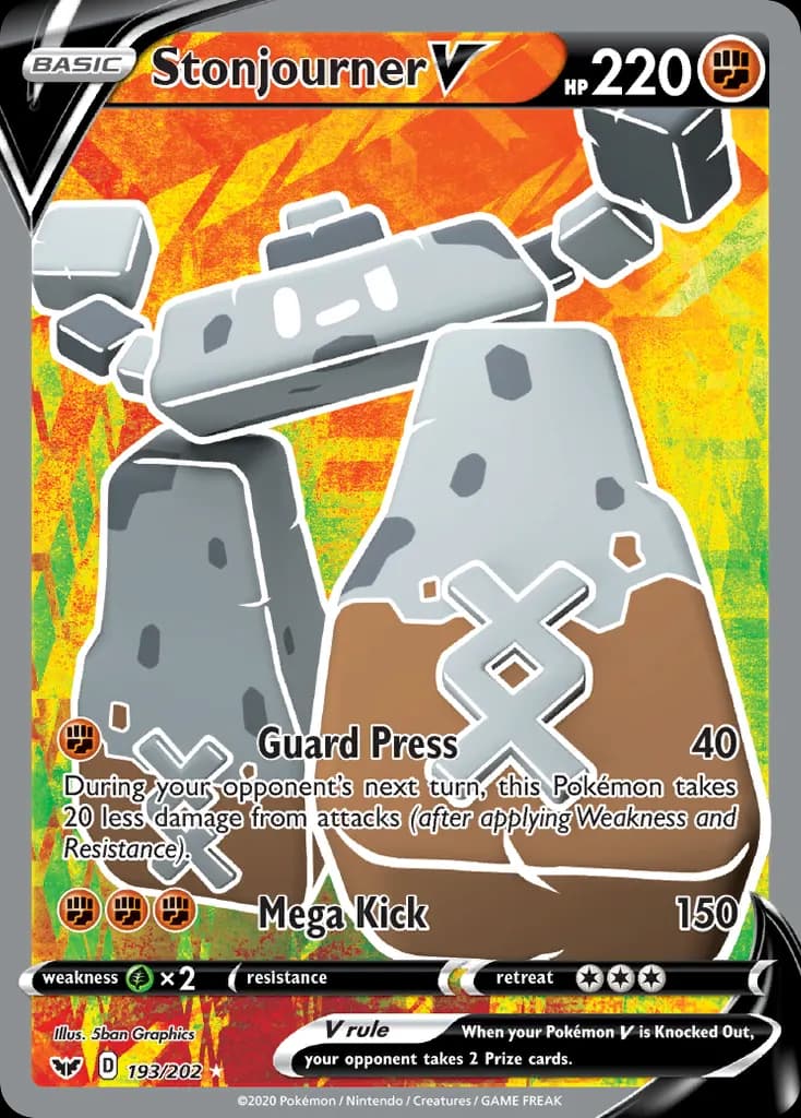 Stonjourner V — Sword & Shield 193 Pokémon card