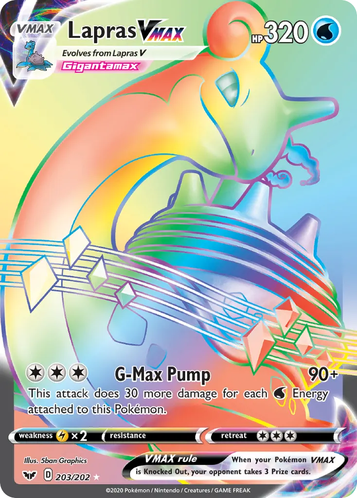 Lapras VMAX — Sword & Shield 203 Pokémon card