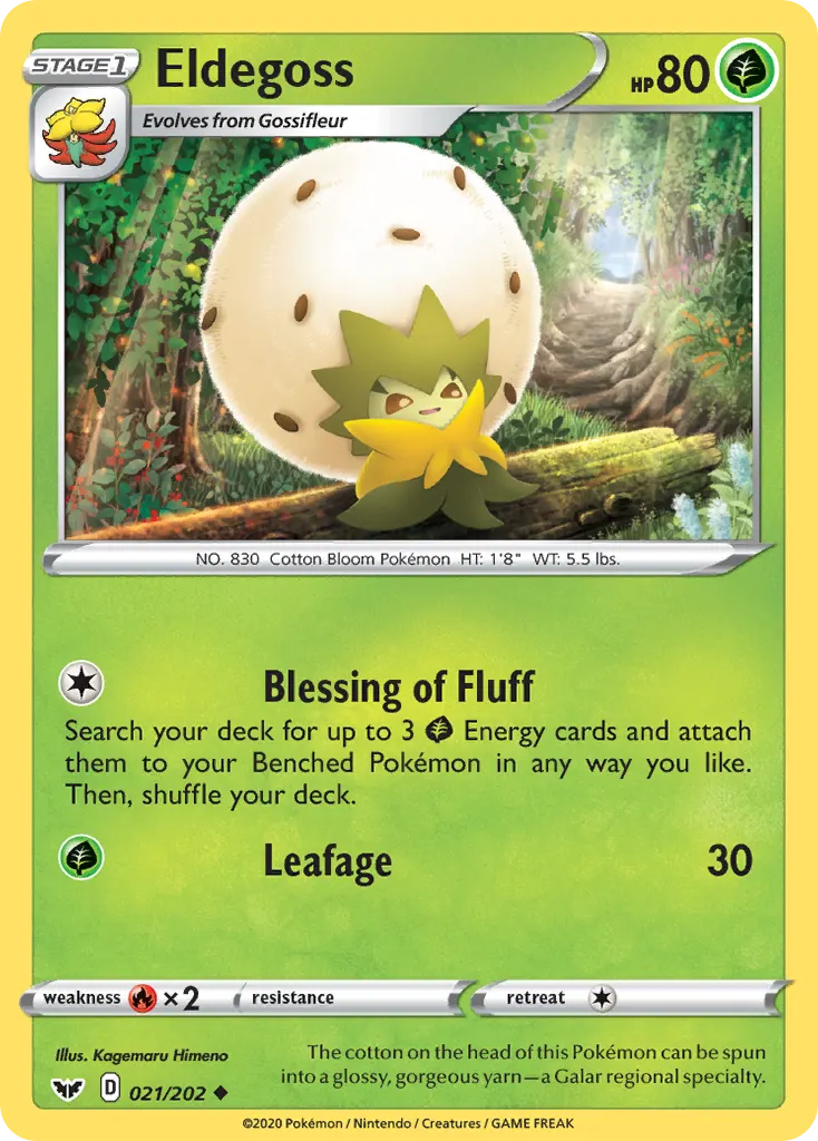 Eldegoss — Sword & Shield 21 Pokémon card