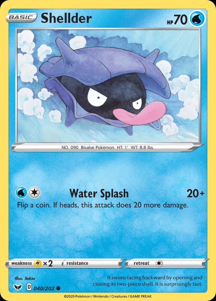 Shellder — Sword & Shield 40 Pokémon card