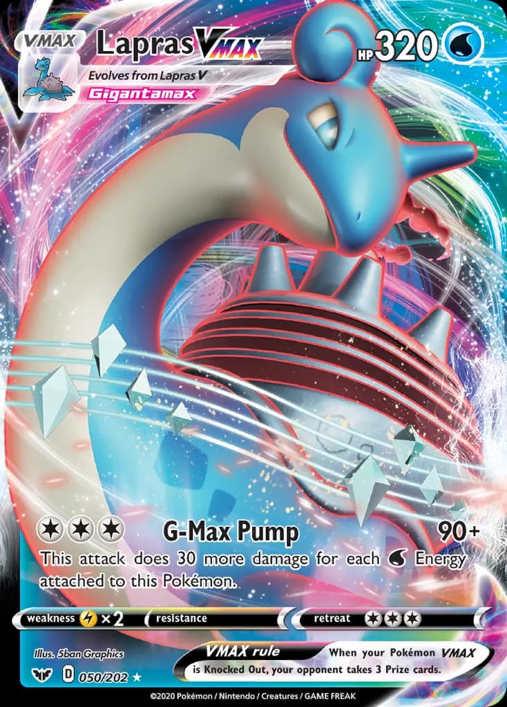 Lapras VMAX — Sword & Shield 50 Pokémon card