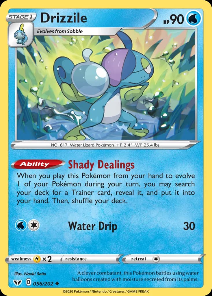 Drizzile — Sword & Shield 56 Pokémon card