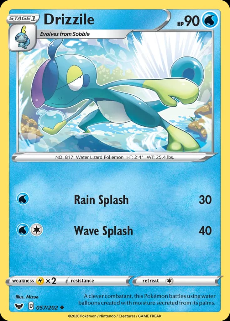 Drizzile — Sword & Shield 57 Pokémon card