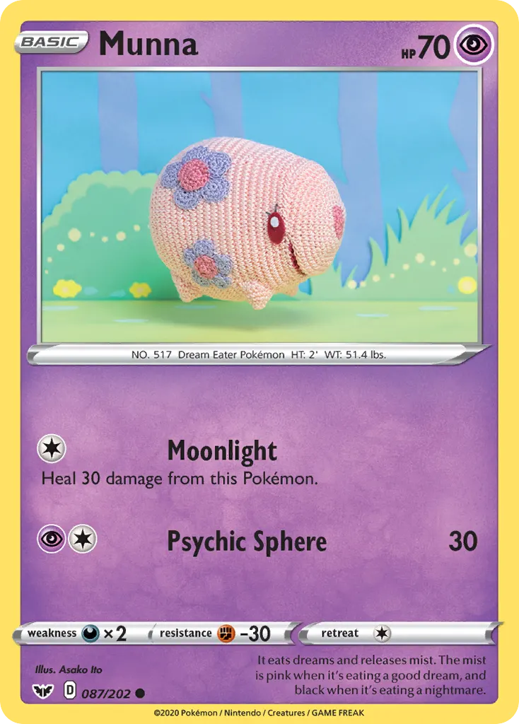 Munna — Sword & Shield 87 Pokémon card