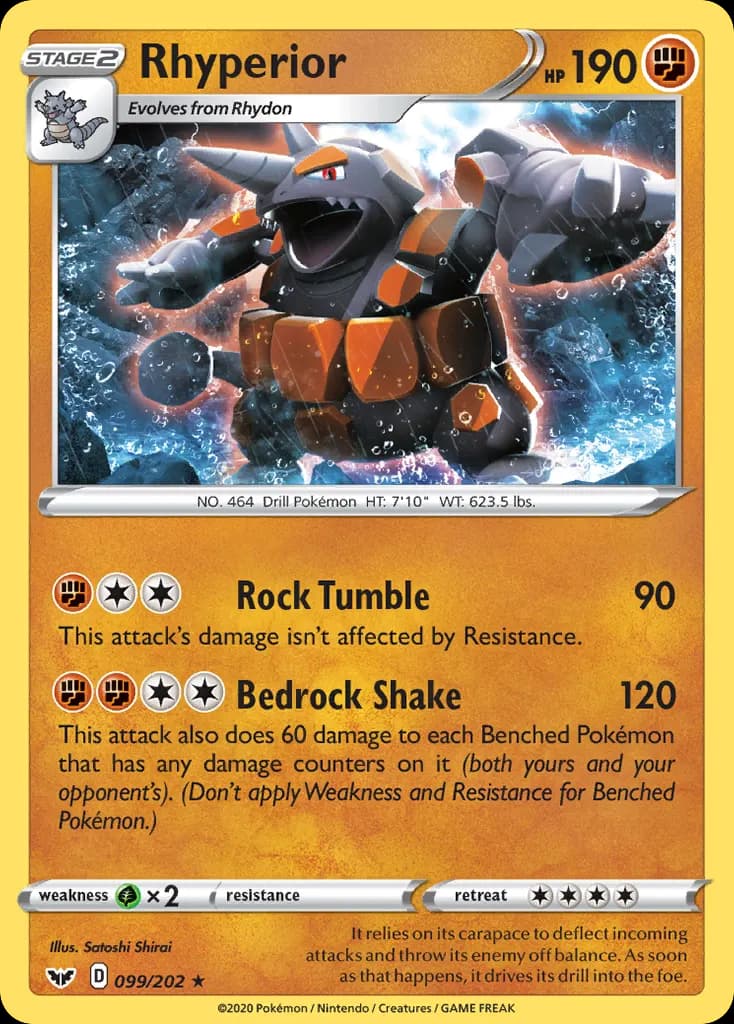 Rhyperior — Sword & Shield 99 Pokémon card