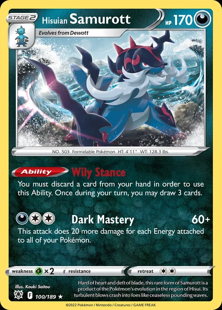 Hisuian Samurott — Astral Radiance 100 Pokémon card